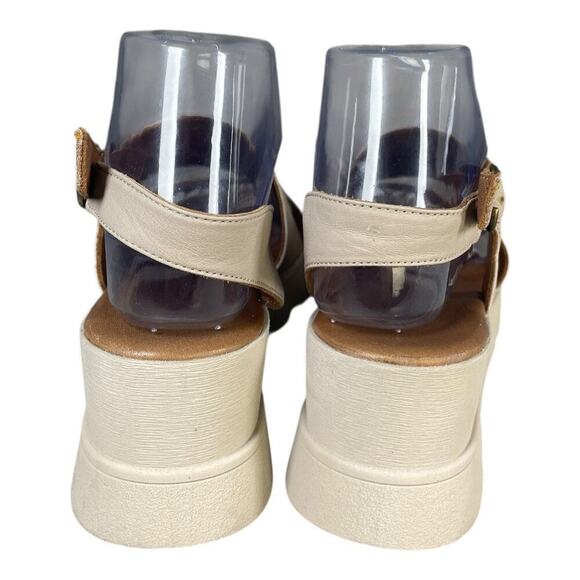 Bueno Women’s Gianna Beige Leather Wedge Sandals Size-37 (7) - Picture 5 of 9
